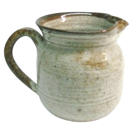 Studio Art Pottery SERVING PITCHER 36oz Speckled 5.5"T Signed Craig T Roberts - Picture 2 of 8